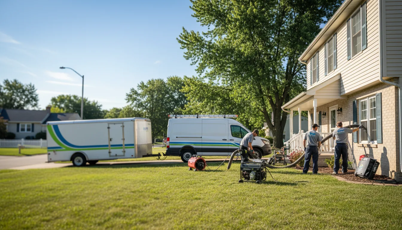 Flooded Basement Restoration And Cleanup With Repair in Terre Haute, IN near me